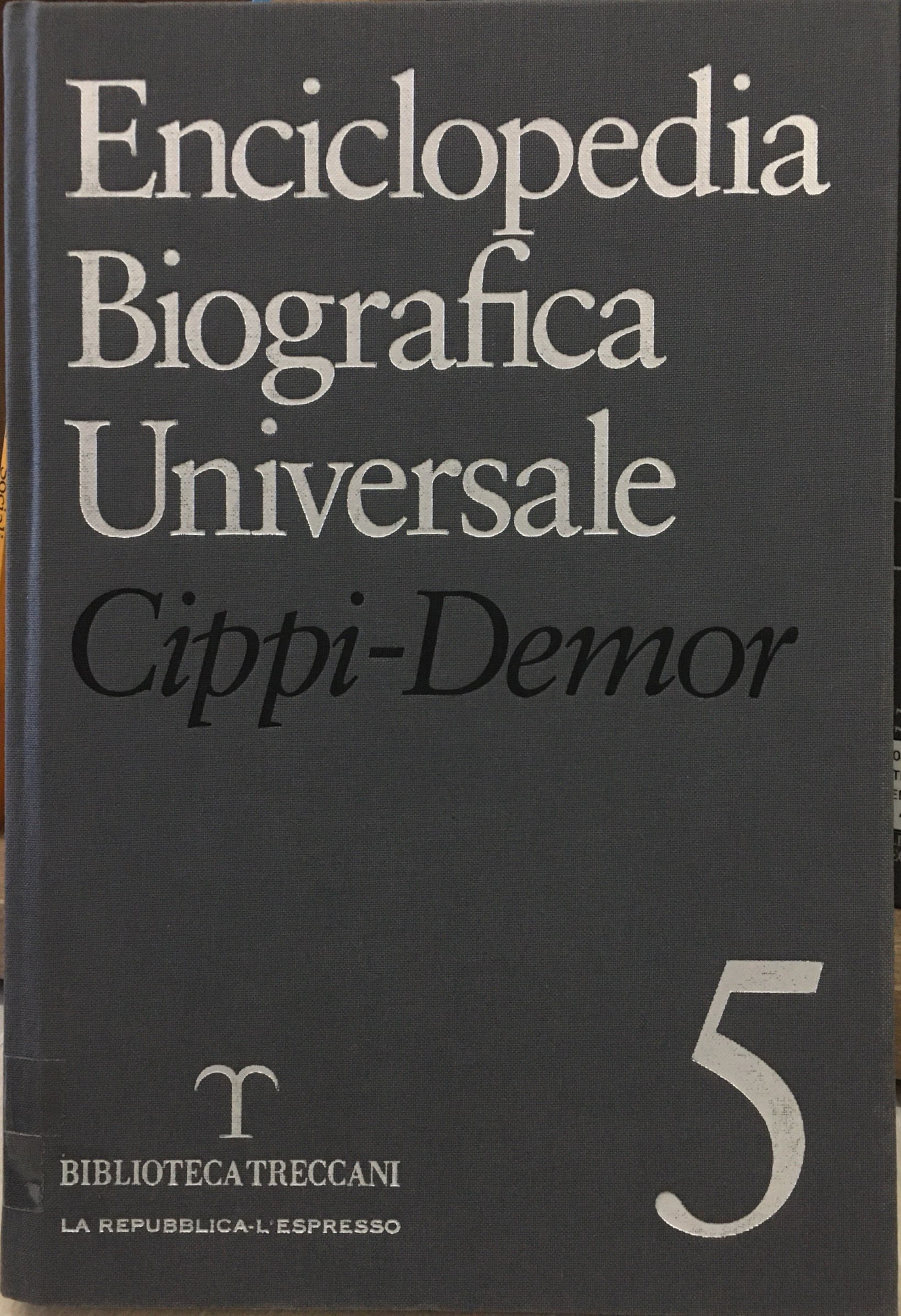 ENCICLOPEDIA BIOGRAFICA UNIVERSALE VOLUME 5